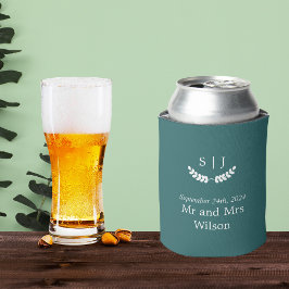 Porta-lata Casamento de Toneladas de Jewel Verde Monograma El