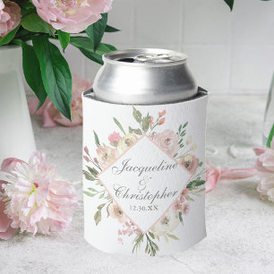 Porta-lata Casamento do Jardim de Pedônia Rosa-Rosa-Blush El