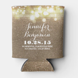 Porta-lata Casamento Dourado das luzes de concerto