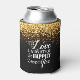 Porta-lata Casamento Dourado de Glitz Negro Hollywood