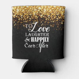 Porta-lata Casamento Dourado de Glitz Negro Hollywood