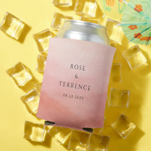 Porta-lata Casamento Elegante Moderno com Charme Coral Costei