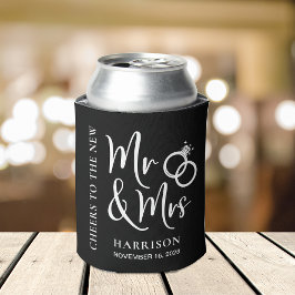 Porta-lata Casamento Favor Novo Sr. Sra. Black