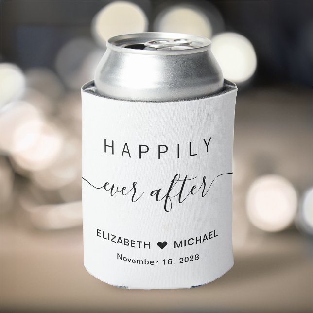 Porta-lata Casamento Feliz Para Sempre Branco (Criador carregado)