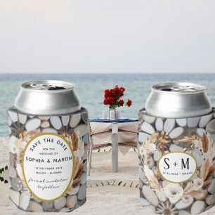 Porta-lata Casamento Floral Boho Boho Russo de Pedra Elegante