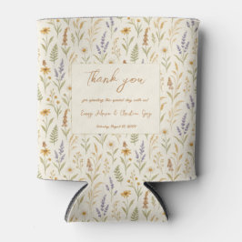 Porta-lata Casamento Floral de Flor de Flor de Watercolor Sel