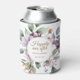 Porta-lata Casamento floral de Watercolor Elegante