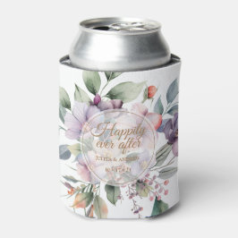 Porta-lata Casamento floral de Watercolor Elegante
