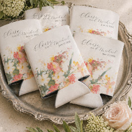 Porta-lata Casamento Floral Pintado com Tonalidade Romântica
