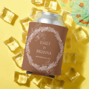 Porta-lata Casamento Minimalista de terracotta boho Burnt Ora