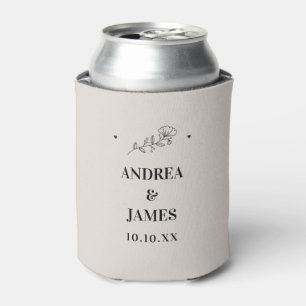 Porta-lata Casamento Negro e Branco