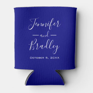 Porta-lata Casamento Personalizado Azul Marinho