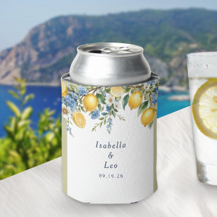 Porta-lata Casamento Personalizado com Limões Mediterrâneos