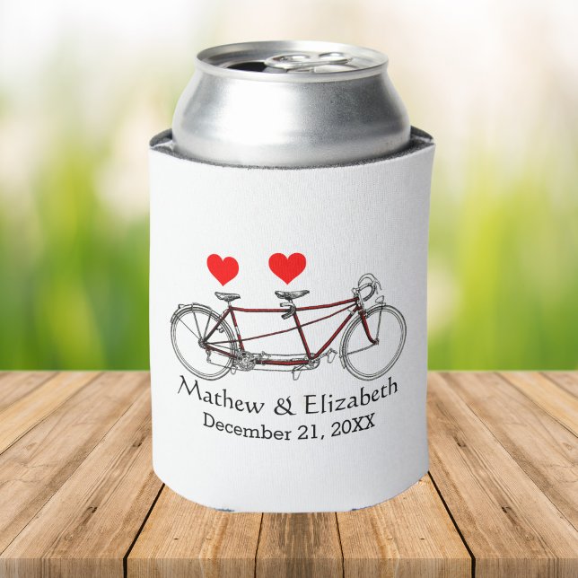 Porta-lata Casamento Personalizado Da Bicicleta De Bicicleta  (Criador carregado)
