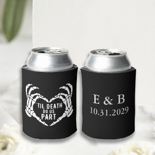 Porta-lata Casamento Personalizado de Morte de Black Til
