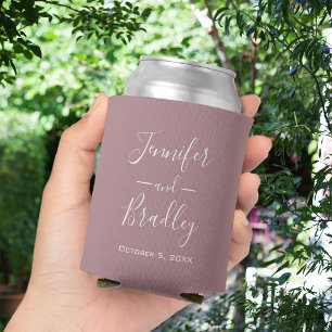 Porta-lata Casamento Personalizado Dusty Rosa