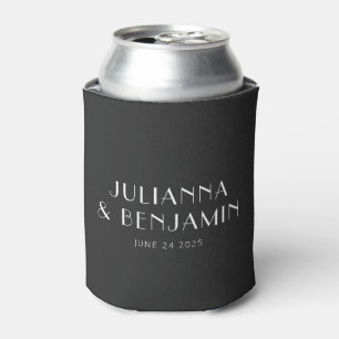 Porta-lata Casamento Personalizado Preto Branco Art Déco Mode