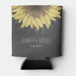 Porta-lata Casamento Russo de Chalkboard de Girassol