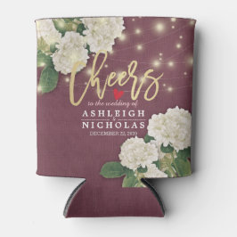 Porta-lata Casamento Saúde para Amar Hídrangea String Light