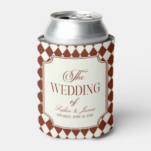 Porta-lata Casamento Vintage Burgundy Luxuoso Antigo