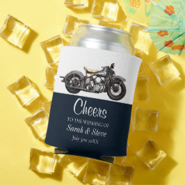 Porta-lata Casamento vintage de Motocicleta Cheque Node Groom