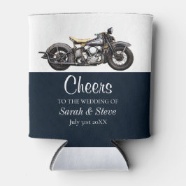 Porta-lata Casamento vintage de Motocicleta Cheque Node Groom