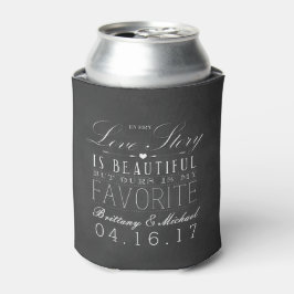 Porta-lata Casamento Vintage Lousa História de Amor