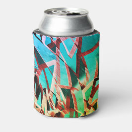 Porta-lata Castanho passa por verde-rústico e aquamarina