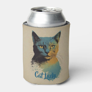 Porta-lata Cat Lady Can Cooler