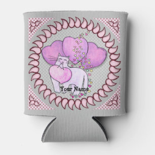 Porta-lata Cat Love Heart