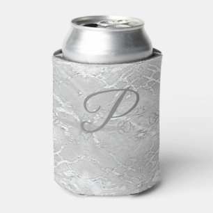 Porta-lata Católico Faux-Satin Monogrammed