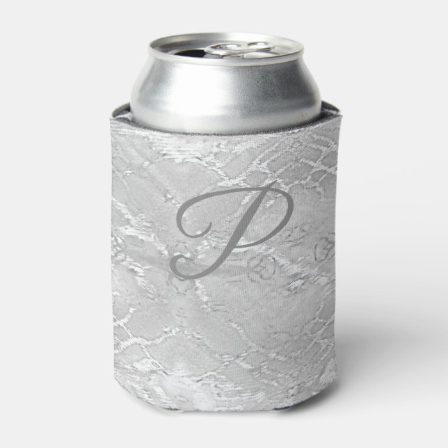 Porta-lata Católico Faux-Satin Monogrammed (Can Front)