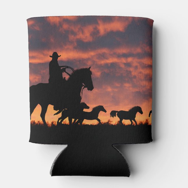 Porta-lata Caubói Country Ocidental Cavalos Arreio (Traseira)
