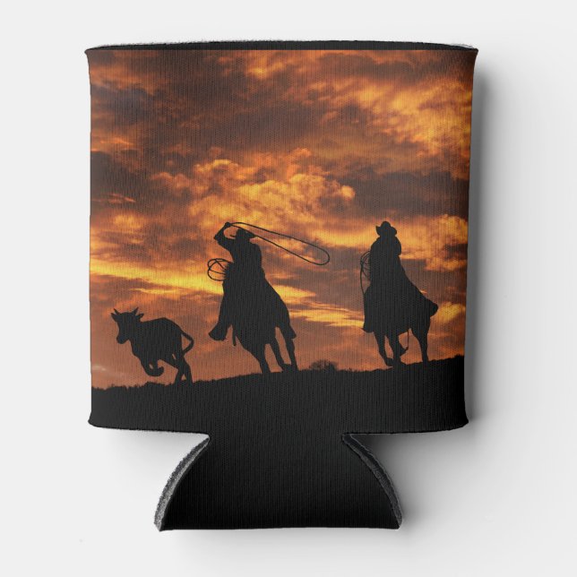 Porta-lata Cavaleiro de Roping Western Can Cooler (Frente)
