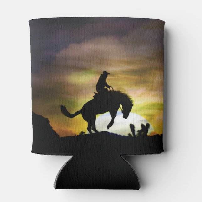 Porta-lata Cavaleiro do Bronco Cowboy e Cavalo de Balança (Traseira)