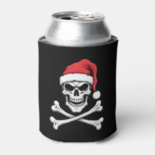 Porta-lata Caveira e Ossos Cruzados do Papai Noel Pirata de N