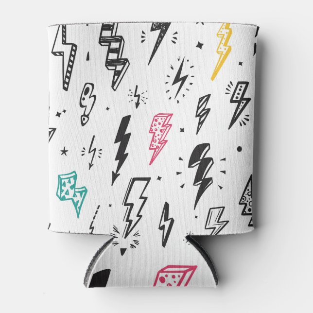 Porta-lata Cavilhas de relâmpago, conjunto de rabiscos desenh (Frente)