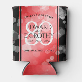 Porta-lata Celebração do Aniversário de Casamento da 80 Ruby