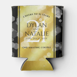 Porta-lata Celebração do Aniversário de Casamento de Brass da