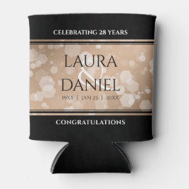 Porta-lata Celebração do Aniversário do Casamento Linen 28