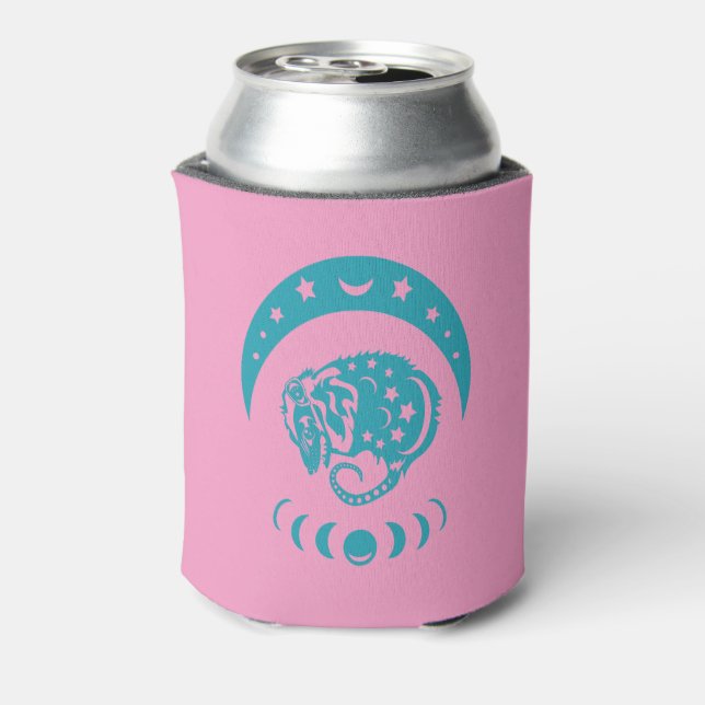 Porta-lata Celestial Crecente Lua Possum Whimsical Nature (Can Back)