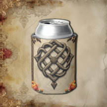 Celtic art and floral splendor in warm tones.