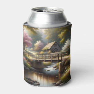 Porta-lata Cena de Chalé de Ponte da Primavera Cottagecore