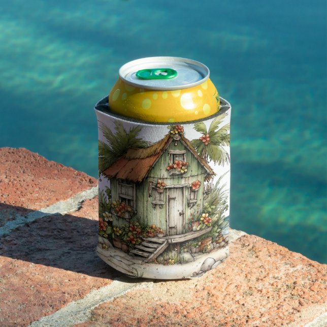 PORTA-LATA CENA DE PRAIA DE VERÃO ENGRAÇADA E EXCÊNTRICA (Piscina in situ)