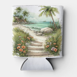 PORTA-LATA CENA DE PRAIA DE VERÃO FOFA E EXCÊNTRICA