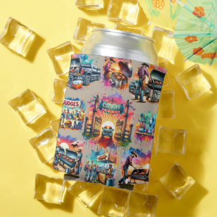 Porta-lata Cenários de Cookoff de CHURRASCO de Cowboy Ocident