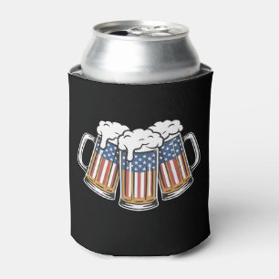 Porta-lata Cerveja 4 de Julho Bandeira dos EUA US Vintage Ret