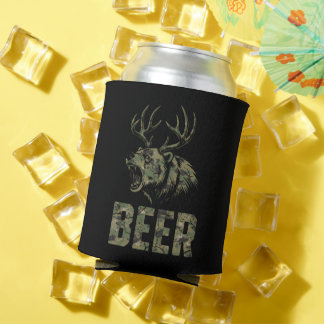 Porta-lata Cerveja Caça Urso Rugindo Com Chifres Vintage