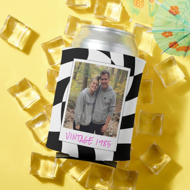 Porta-lata Cerveja do verificador Retro aniversário de 40 ano (Verão in situ)