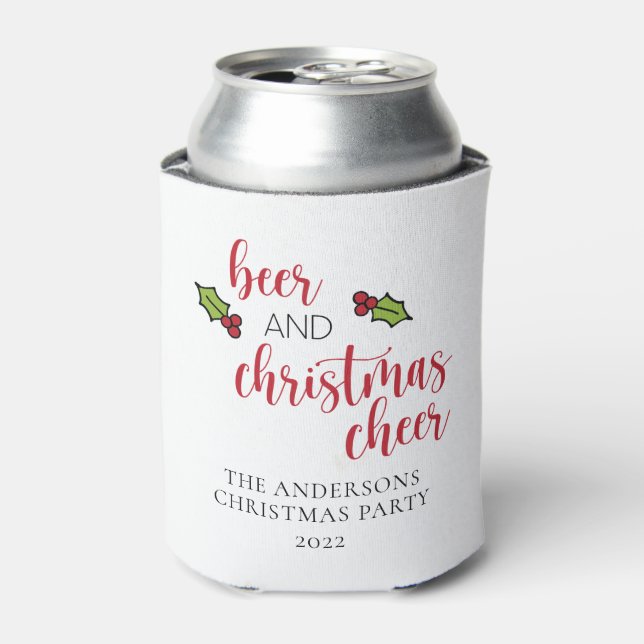Porta-lata Cerveja e Natal Engraçado Personalizado (Can Front)